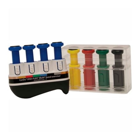 Fabrication Enterprises Digi-Flex Multi Hand Exerciser, Progressive Starter Pack, Blue & 4 Additional Buttons 10-3744S